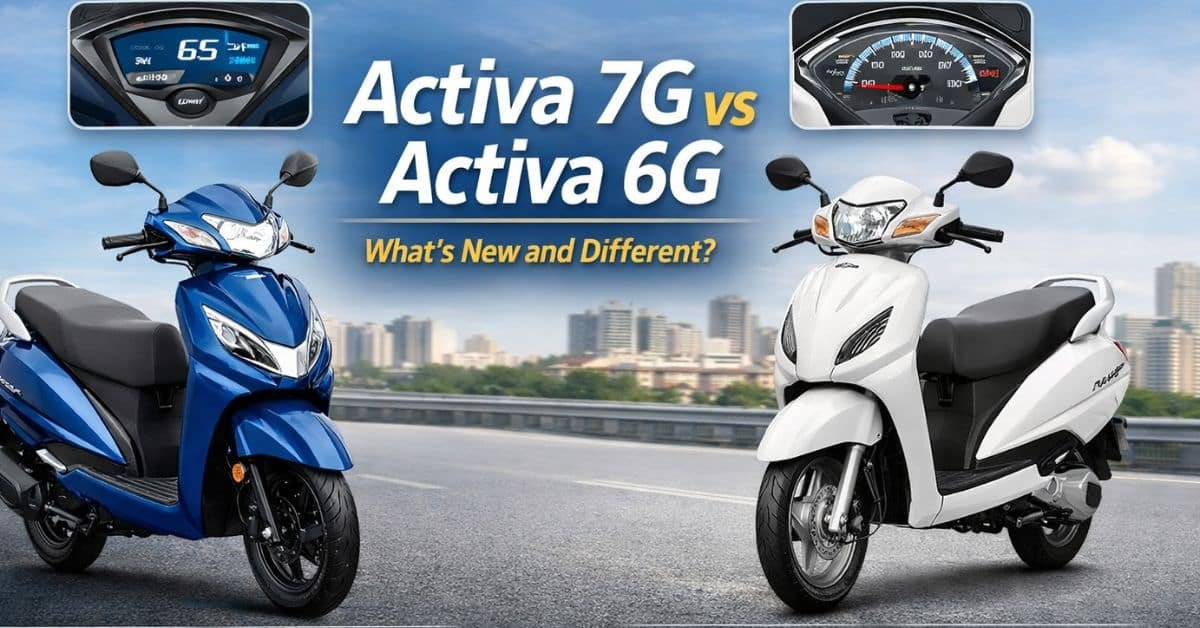 Activa 7G vs Activa 6G scooters showcasing design and feature differences