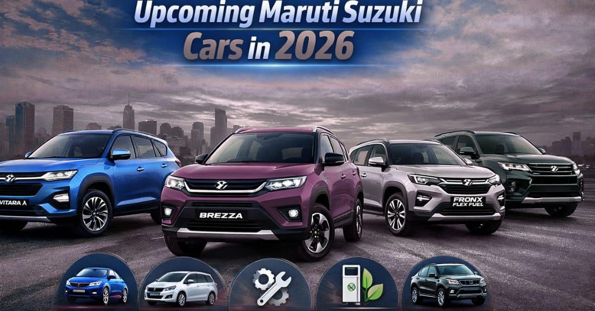 2026 Maruti Suzuki new cars lineup including e-Vitara EV, Brezza facelift and upcoming models