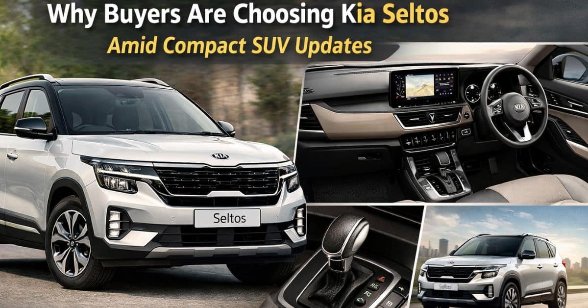 Why should we buy Kia Seltos 2026 compact SUV shown with updated design and interior