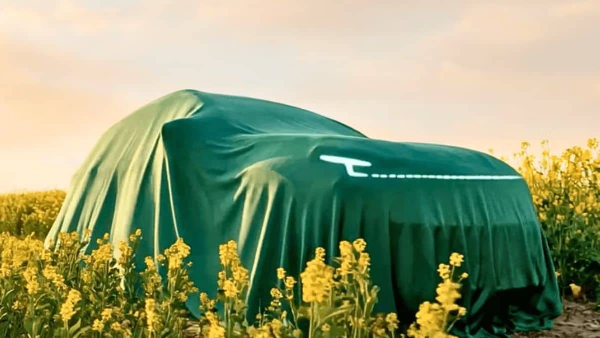 2026 Skoda Kushaq facelift teaser showing new LED DRLs and updated front design