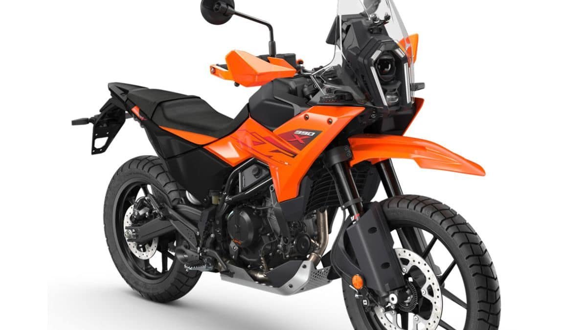 KTM 390 Adventure R rear design and exhaust view