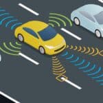 Vehicle-to-vehicle communication system displayed on a car dashboard in India January 9 2026