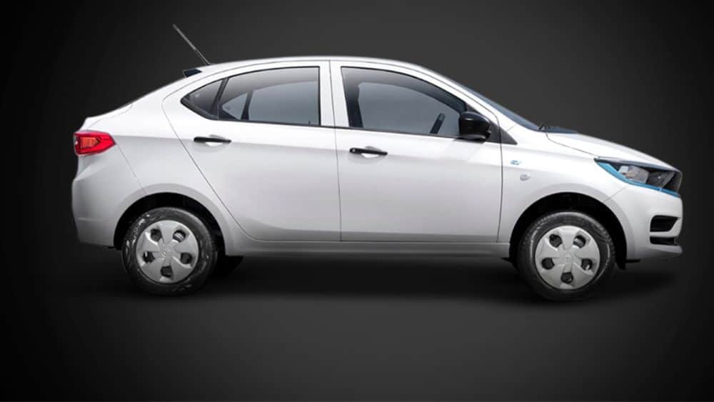 Tata XPRES electric, petrol, and CNG models lined up side by side.