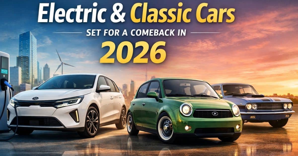 Electric and classic cars returning in 2026 with modern EV technology and retro-inspired design
