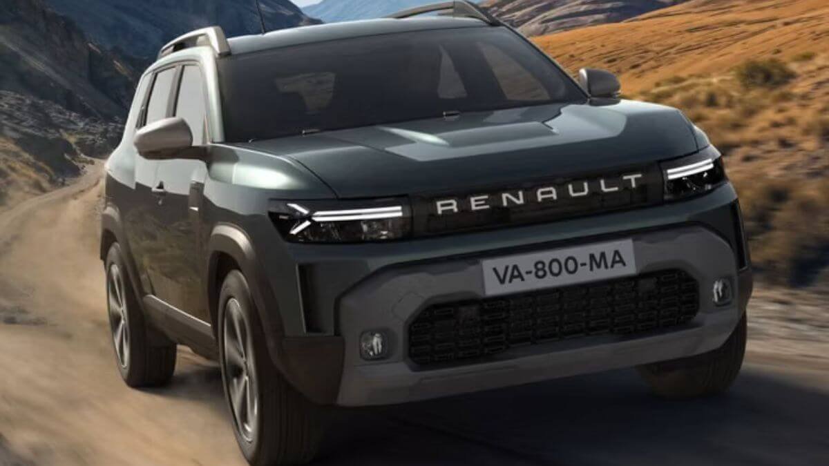 New Renault Duster 2026 India-spec SUV with connected LED DRLs and muscular front design