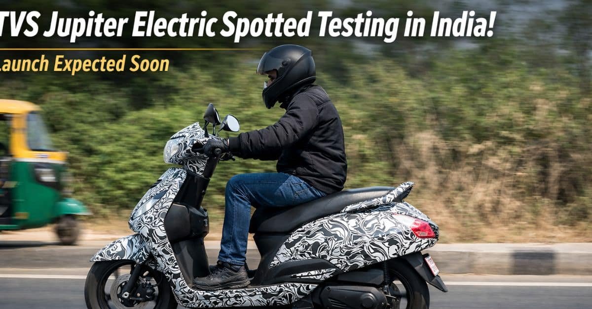 TVS Jupiter Electric test scooter on Indian road during development phase