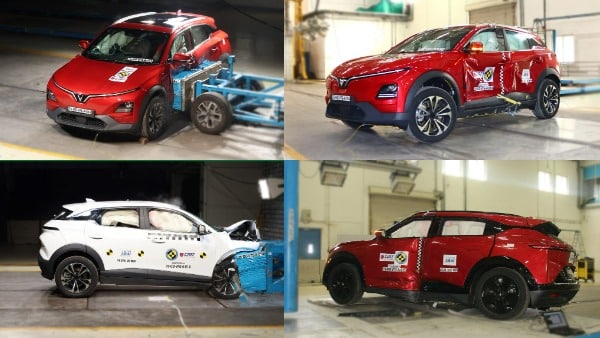 VinFast VF6 electric SUV showcased after securing 5-star Bharat NCAP safety rating on January 22, 2026