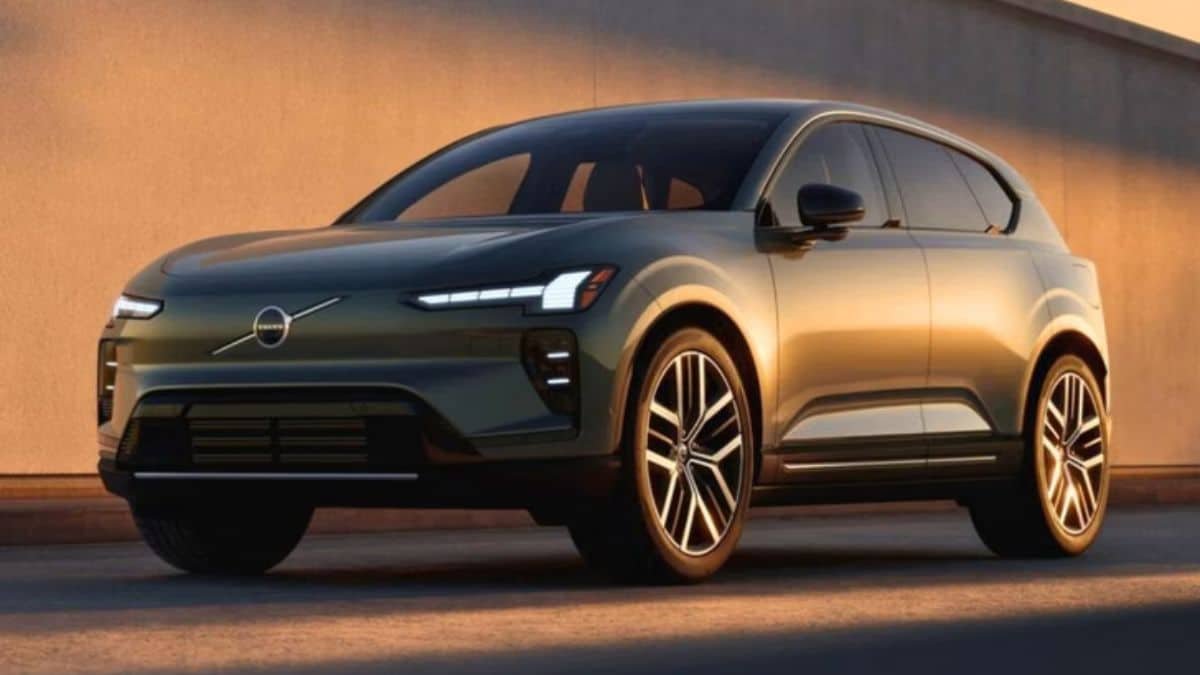 Volvo EX60 electric SUV showcasing long-range capability and modern design