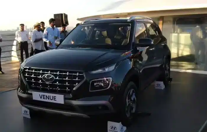 Hyundai Venue compact SUV displayed at a dealership highlighting strong customer demand