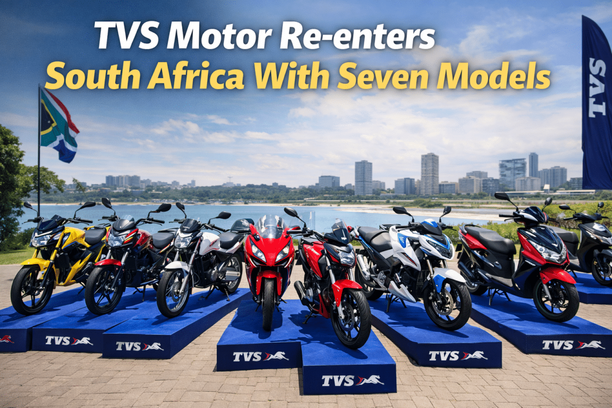 TVS Motor seven-model lineup launch marking re-entry into South African market