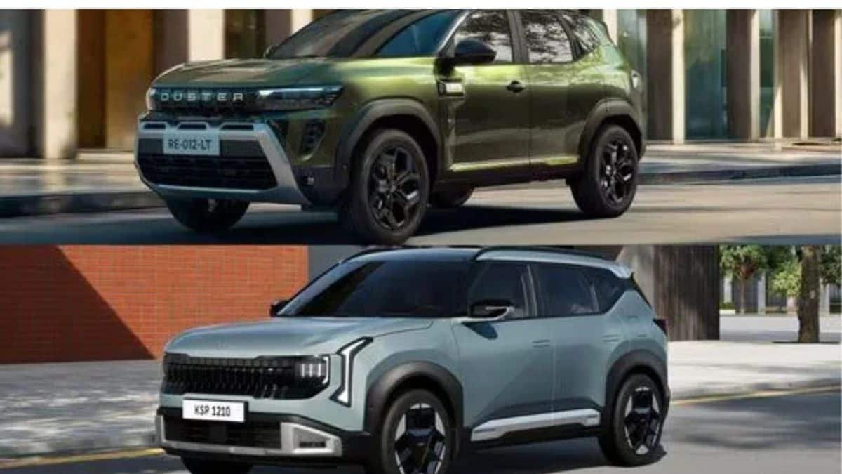 Renault Duster vs Kia Seltos comparison showing front exterior design