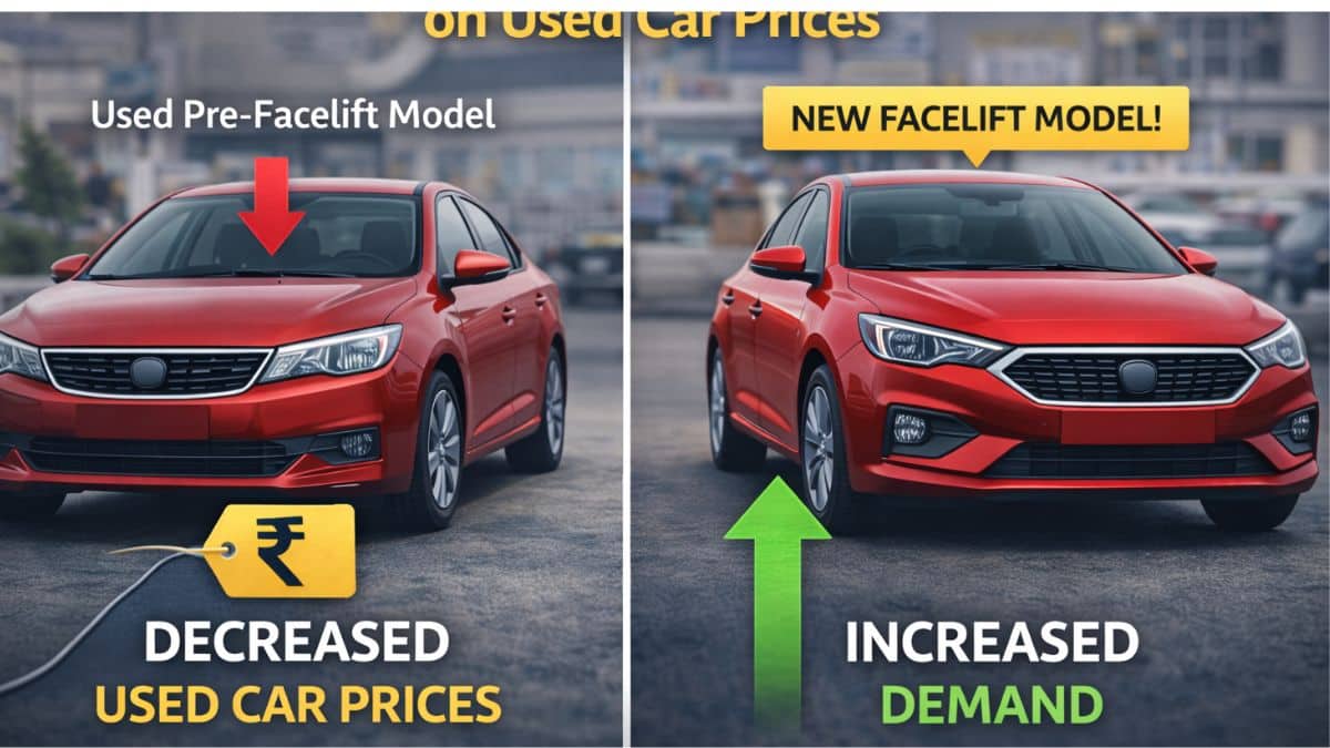 impact of facelift announcements on used car prices in India