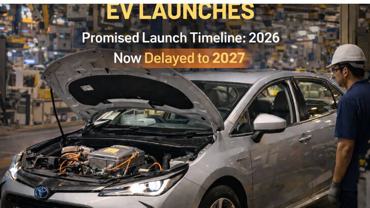 Hybrid car driving in India as delayed mass-market EV launches push buyers toward hybrids