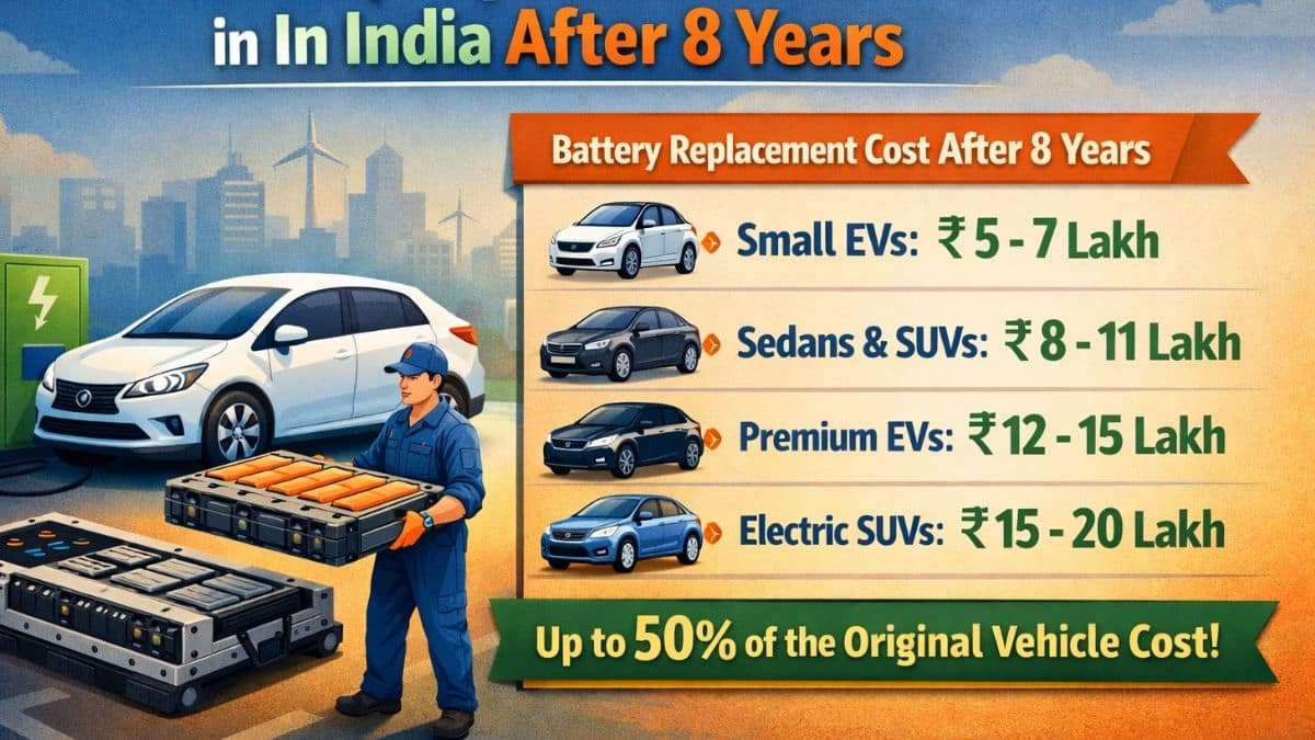 Real Battery Replacement Cost of EVs in India After 8 Years”