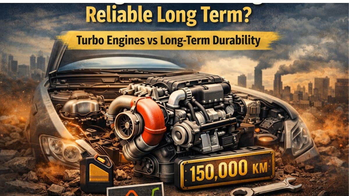 Small turbo petrol engine inside modern Indian compact SUV