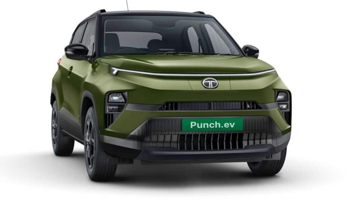Refreshed Tata Punch EV ahead of its February 20 unveil showcasing updated design and electric SUV styling
