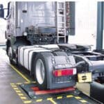 Commercial vehicle undergoing fitness inspection at an RTO testing center in India as authorities tighten guidelines to curb illegal fitness certificates.