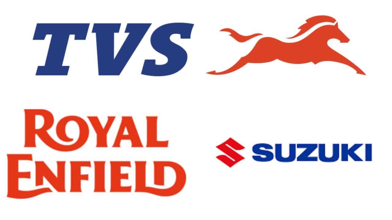 Comparison of major Indian two-wheeler brands sales performance in January 2026 including TVS, Hero, Royal Enfield and Suzuki