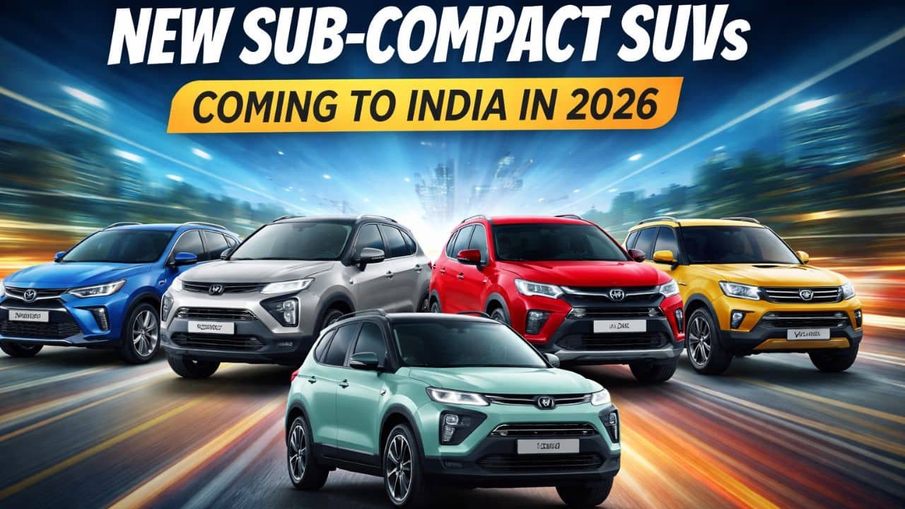 Upcoming sub-compact SUVs launching in India in 2026 including electric and petrol models