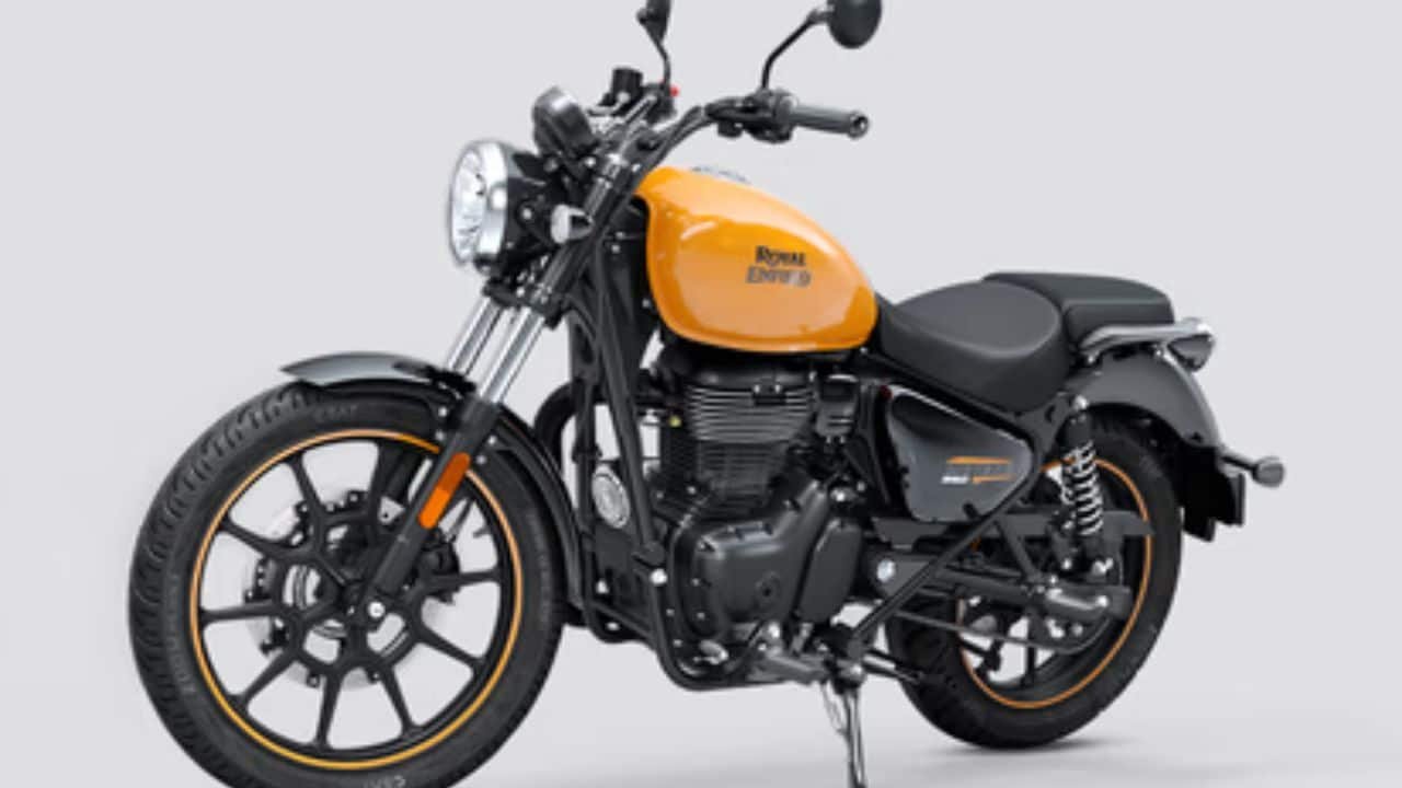 Royal Enfield Meteor 350 parked on an Indian highway during a long-distance ride