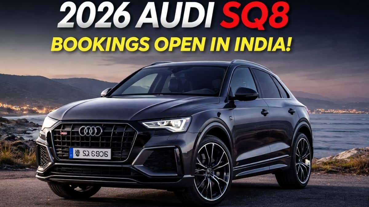 2026 Audi SQ8 luxury performance SUV with V8 engine as bookings open in India ahead of launch.