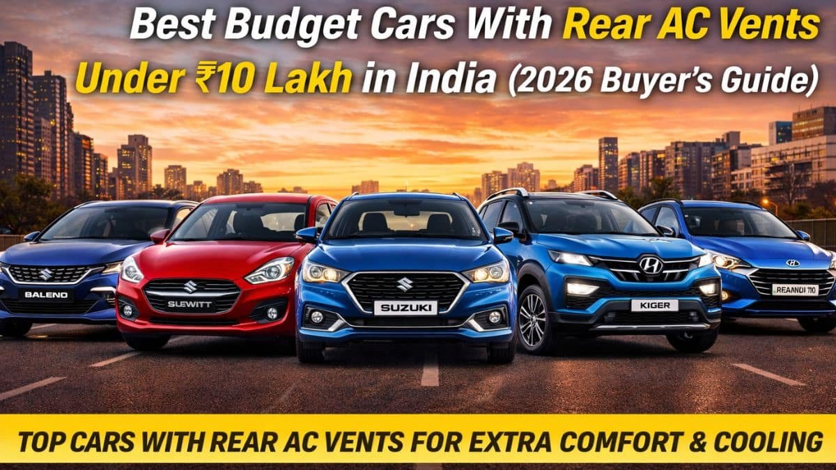 Best budget cars with rear AC vents under ₹10 lakh in India including popular hatchbacks and compact SUVs for comfortable family travel.