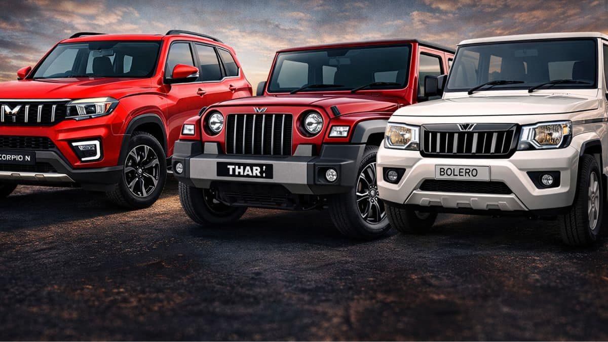 Mahindra Scorpio, Thar and Bolero SUVs lineup highlighting 4 lakh sales success in FY26 India