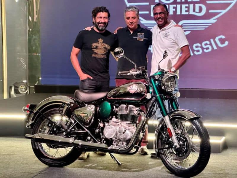 Royal Enfield Classic 350 showing its retro styling and stance