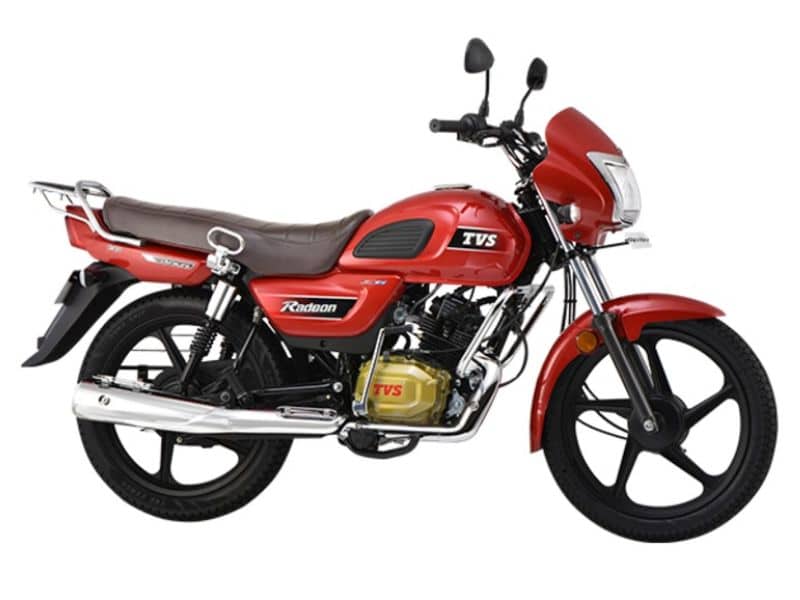 TVS Radeon commuter motorcycle showing its comfort-focused design