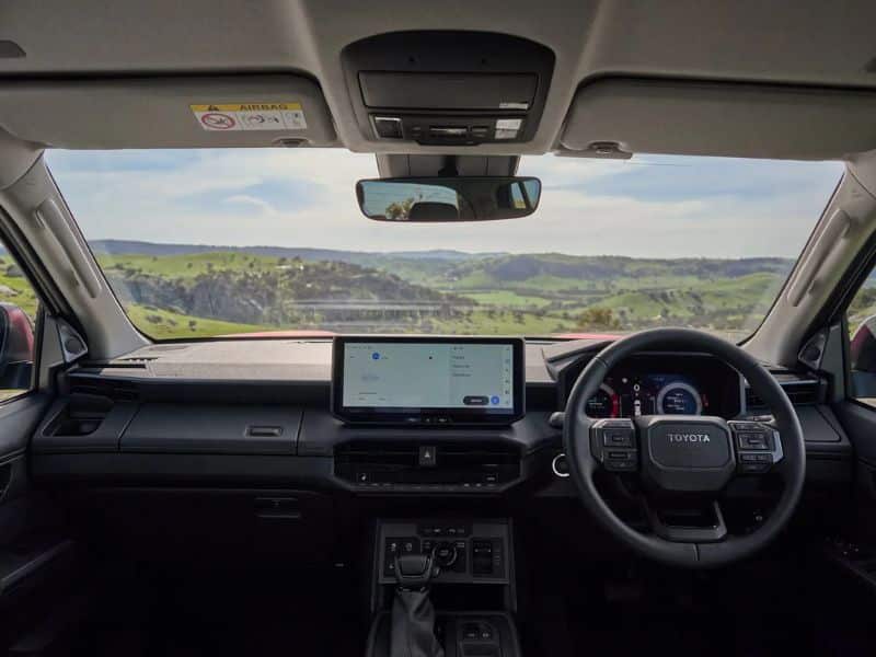 Ninth-generation Toyota Hilux lifestyle pickup truck shown from the front three-quarter angle ahead of its India launch.