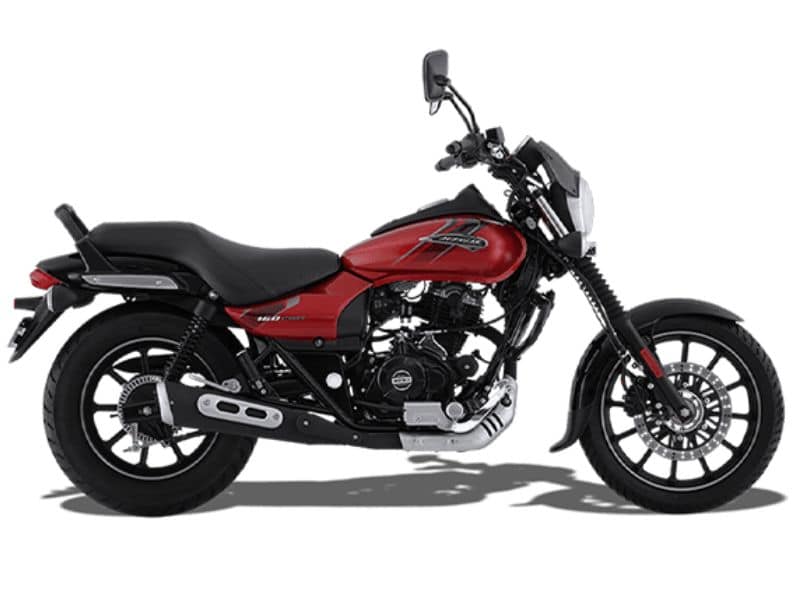 Bajaj Avenger Street 160 cruiser motorcycle showing its low-slung seat height