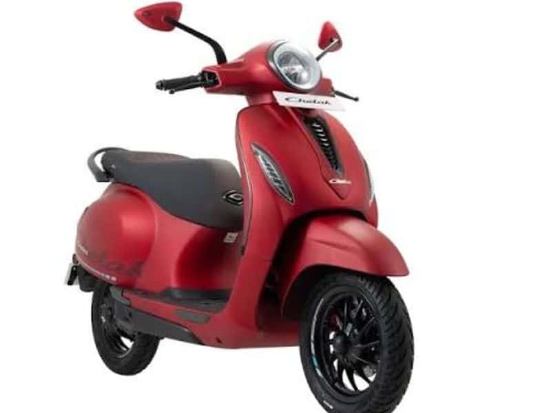 Bajaj Chetak electric scooter on an Indian street, ranked second in electric scooter sales for July 2026.