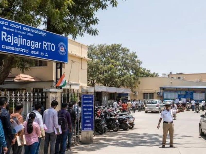 RTO registration counter in India where new vehicle paperwork including EV registration is processed