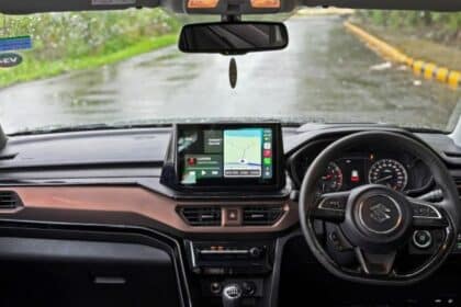 Gear lever and centre console of the 2026 Maruti Suzuki Brezza facelift