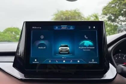 2026 Maruti Suzuki Brezza infotainment touchscreen showing Suzuki Connect interface