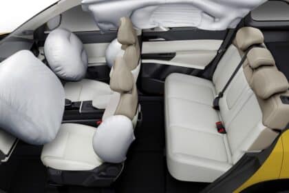 Tata Sierra EV dashboard showing ADAS warning display and safety feature indicators