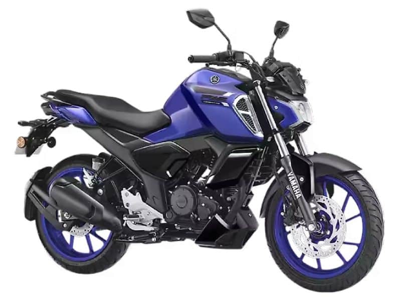 Yamaha FZ-S Fi V4 parked outside an office building
