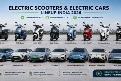 Lineup of popular electric scooters and electric cars available in India